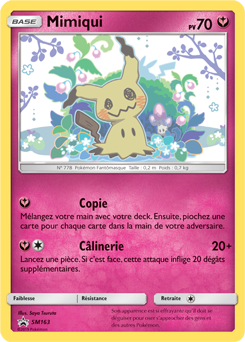 Carte Pokémon Mimikyu SM163 de la série Promos Soleil et Lune en vente au meilleur prix