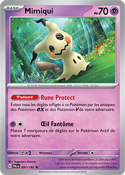 Carte Pokémon Mimiqui 097/193 de la série Évolutions à Paldea en vente au meilleur prix