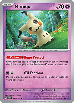 Carte Pokémon Mimiqui 37/91 de la série Destinées de Paldea en vente au meilleur prix