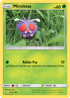 Carte Pokémon Commune Mimitoss 10/214 de la série Alliance Infallible