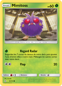 Carte Pokémon Mimitoss 9/214 de la série Alliance Infallible en vente au meilleur prix