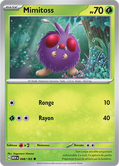 Carte Pokémon Mimitoss 48/165 de la série 151 en vente au meilleur prix