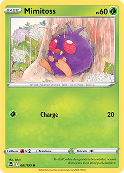 Carte Pokémon Mimitoss 001/195 de la série Tempête Argentée en vente au meilleur prix