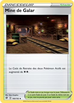 Carte Pokémon Mine de Galar 160/192 de la série Clash des Rebelles en vente au meilleur prix