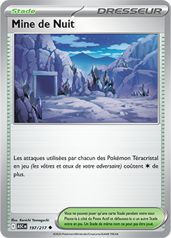 Carte Pokémon Peu commune Mine de Nuit 197/217 de la série Héros Transcendants