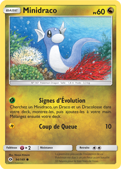 Carte Pokémon Minidraco 94/149 de la série Soleil & Lune en vente au meilleur prix