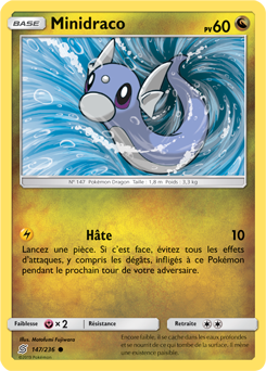 Carte Pokémon Minidraco 147/236 de la série Harmonie des Esprits en vente au meilleur prix