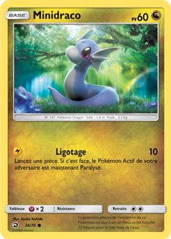 Carte Pokémon Minidraco 34/70 de la série Majesté des Dragons en vente au meilleur prix