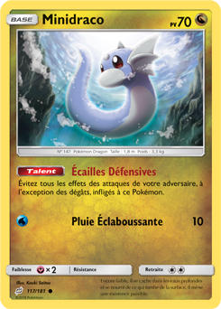 Carte Pokémon Commune Minidraco 117/181 de la série Duo de Choc