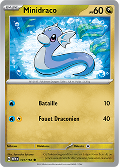 Carte Pokémon Minidraco 147/165 de la série 151 en vente au meilleur prix