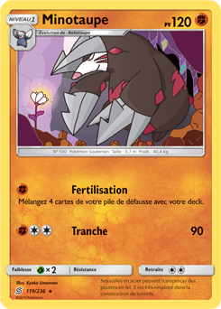 Carte Pokémon Rare Minotaupe 119/236 de la série Harmonie des Esprits
