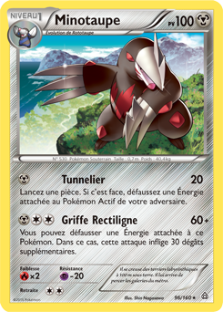 Carte Pokémon Rare Minotaupe 96/160 de la série Primo Choc