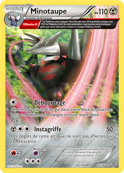 Carte Pokémon Holographique Rare Minotaupe 97/160 de la série Primo Choc