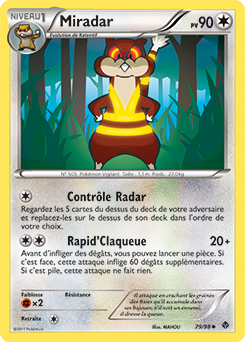 Carte Pokémon Miradar 79/98 de la série Pouvoirs Émergents en vente au meilleur prix