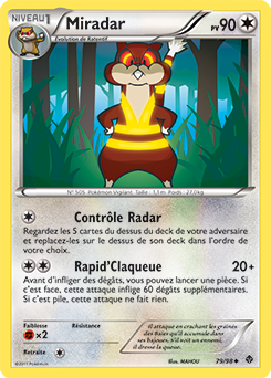 Carte Pokémon Peu commune Miradar 79/98 de la série Pouvoirs Émergents