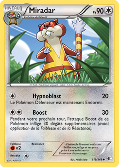 Carte Pokémon Peu commune Miradar 119/149 de la série Frantières Franchies
