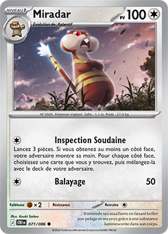Carte Pokémon Miradar 71/86 de la série Chaos Ascendant en vente au meilleur prix