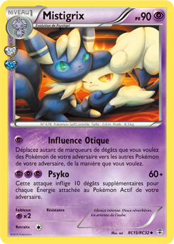 Carte Pokémon Peu commune Mistigrix RC15/RC32 de la série Générations