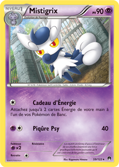 Carte Pokémon Rare Mistigrix 59/122 de la série Rupture Turbo