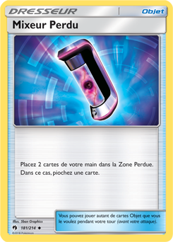 Carte Pokémon Peu commune Mixeur Perdu 181/214 de la série Tonnerre Perdu