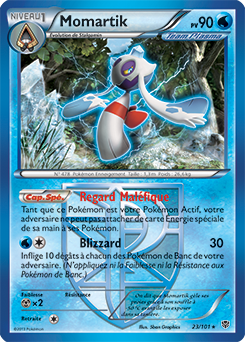 Carte Pokémon Rare Momartik 23/101 de la série Explosion Plasma