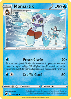 Carte Pokémon Rare Momartik 043/195 de la série Tempête Argentée