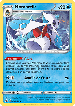 Carte Pokémon Momartik 36/198 de la série Règne de Glace en vente au meilleur prix