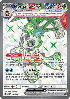 Carte Pokémon Momartik ex 217/182 de la série Faille Paradoxe en vente au meilleur prix