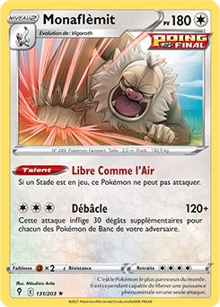 Carte Pokémon Holographique rare Monaflèmit 131/203 de la série Évolution Céleste