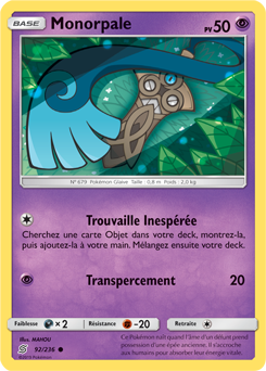 Carte Pokémon Commune Monorpale 92/236 de la série Harmonie des Esprits