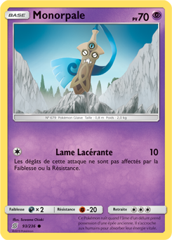 Carte Pokémon Monorpale 93/236 de la série Harmonie des Esprits en vente au meilleur prix