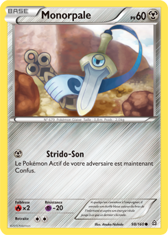 Carte Pokémon Monorpale 98/160 de la série Primo Choc en vente au meilleur prix