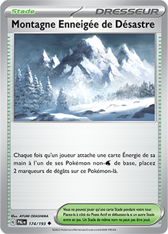 Carte Pokémon Montagne Enneigée de Désastre 174/193 de la série Évolutions à Paldea en vente au meilleur prix