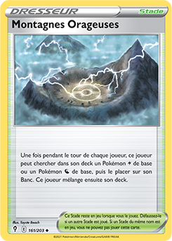 Carte Pokémon Montagnes Orageuses 161/203 de la série Évolution Céleste en vente au meilleur prix