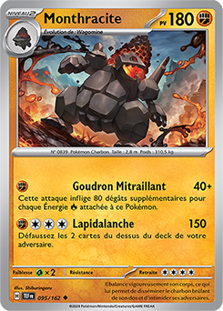 Carte Pokémon Monthracite 95/162 de la série Forces Temporelles en vente au meilleur prix