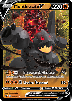 Carte Pokémon Monthracite V 098/185 de la série Voltage Éclatant en vente au meilleur prix