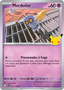 Carte Pokémon Communes Mordudor 081/128 de la série 30e Anniversaire