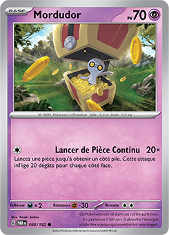 Carte Pokémon Communes Mordudor 88/182 de la série Faille Paradoxe