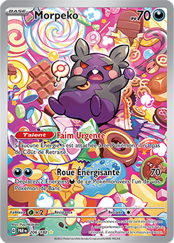 Carte Pokémon Morpeko 206/182 de la série Faille Paradoxe en vente au meilleur prix