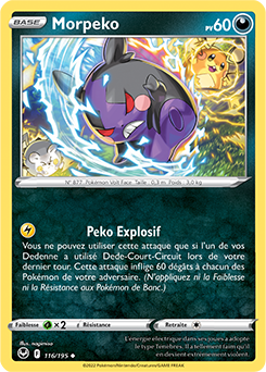 Carte Pokémon Morpeko 116/195 de la série Tempête Argentée en vente au meilleur prix
