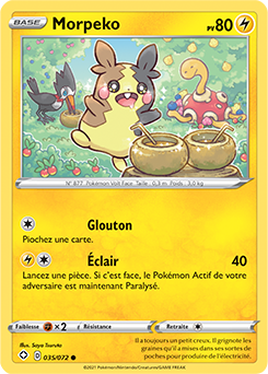 Carte Pokémon Morpeko 035/072 de la série Destinées Radieuses en vente au meilleur prix