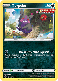 Carte Pokémon Morpeko 179/264 de la série Poing de Fusion en vente au meilleur prix