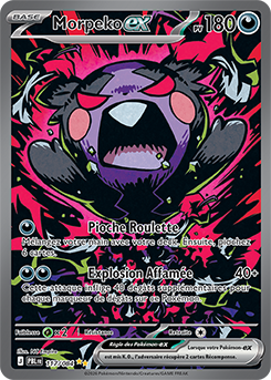 Carte Pokémon Illustration spéciale rare Morpeko ex 117/84 de la série Nuit Noire