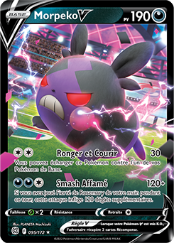 Carte Pokémon Ultra rare V Morpeko V 095/172 de la série Stars Étincelantes
