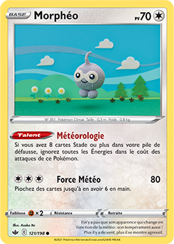 Carte Pokémon Morphéo 121/198 de la série Règne de Glace en vente au meilleur prix