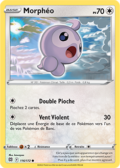 Carte Pokémon Communes Morphéo 116/172 de la série Stars Étincelantes