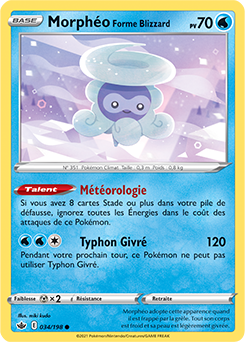 Carte Pokémon Morphéo forme Neige 34/198 de la série Règne de Glace en vente au meilleur prix