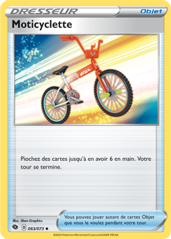 Carte Pokémon Peu commune Moticyclette 063/073 de la série La Voie du Maître