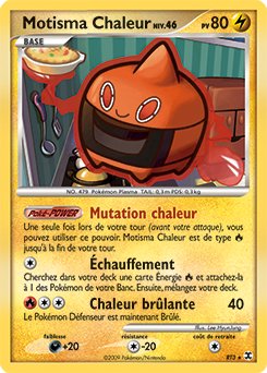 Carte Pokémon Holographique Secrète Motisma Chaleur RT3 de la série Rivaux Émergents