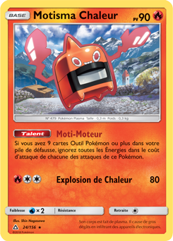 Carte Pokémon Rare Motisma Chaleur 24/156 de la série Ultra Prisme
